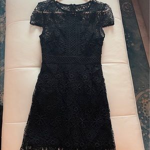 Zara Basic Black Lace Dress XS
